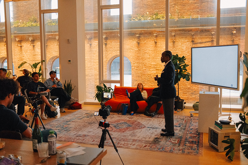 Ruby Thelot presenting at Worlds Worth Building